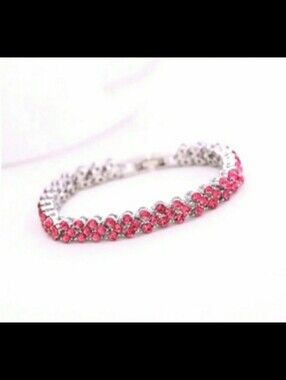 Pink Tennis Bracelet